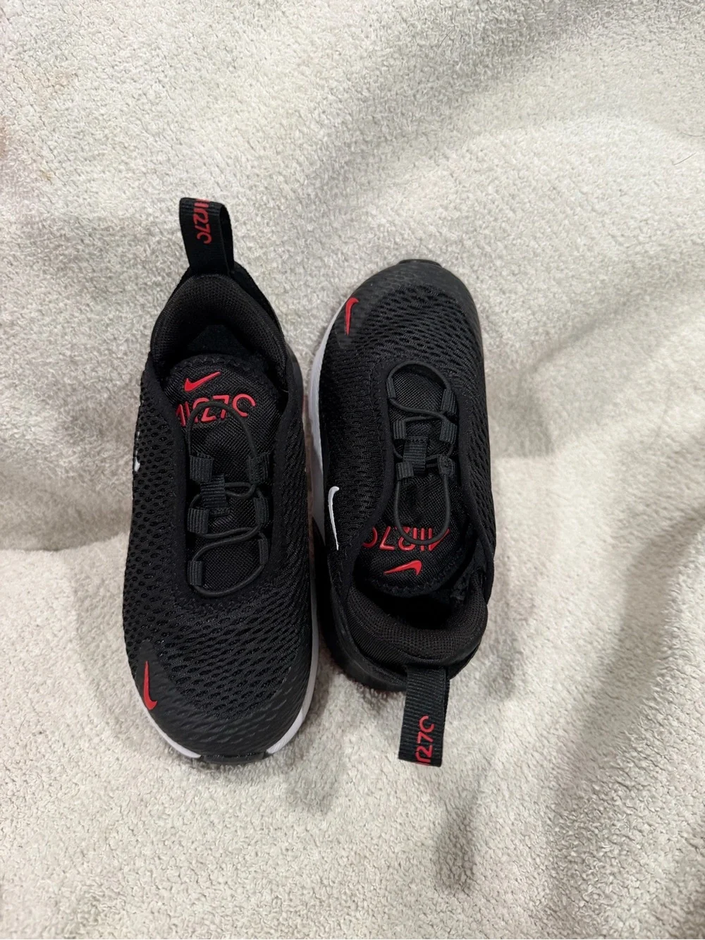 Nike Black White Red Air Max Slip-On Sneakers